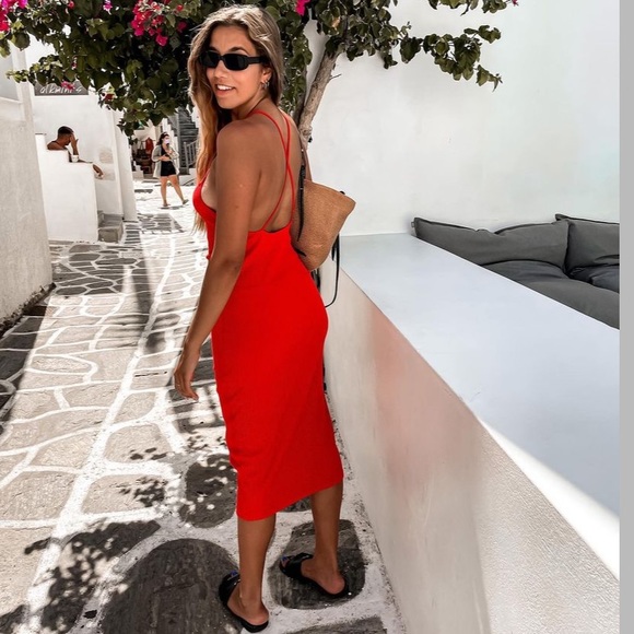 Zara Dresses & Skirts - Strappy Ribbed Dress Size S NWT